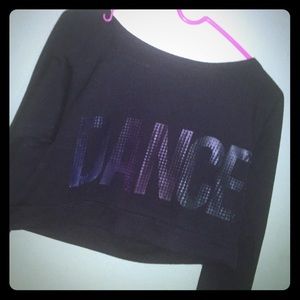Cute DANCE logo crop top long sleeved